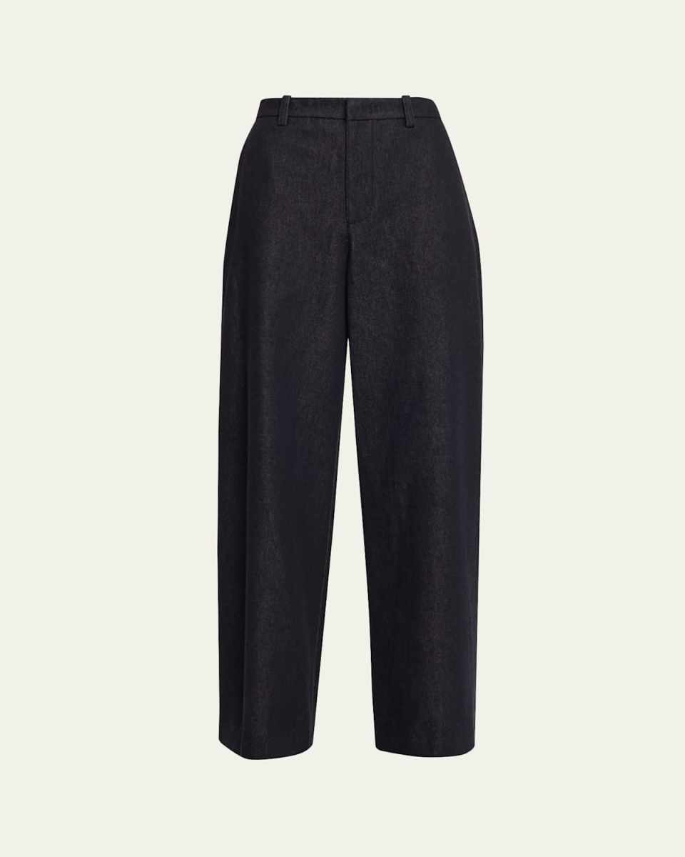 High-Rise Cotton Twill Pants